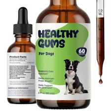 Healthy Gums for Dogs, Gum Restore  Gingivitis Support Drops Amber bottle
