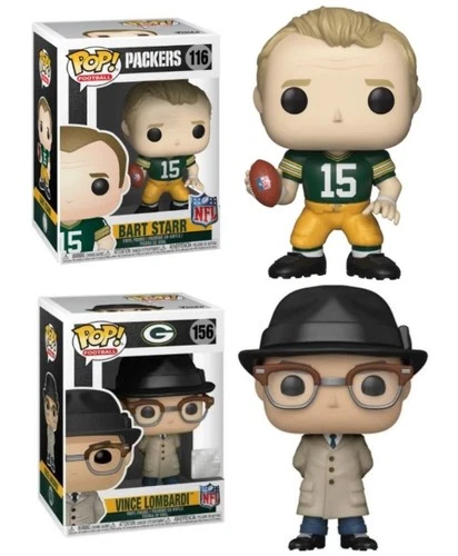 Bart Starr / Vince Lombardi Green Bay Packers NFL Funko Pop! Combo (2)