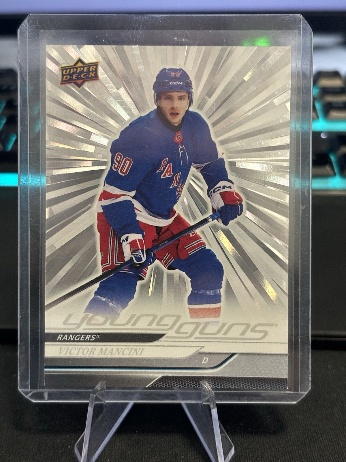 2024-2025 Upper Deck Series 2 Victor Mancini #464 Young Guns OUTBURST