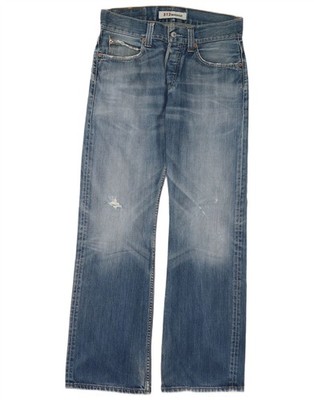 Levi's Damen 512 Distressed Bootcut Jeans W30 L32 Blau Baumwolle BM08