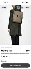 Rains MSN Mini Waterproof Backpack- Beige