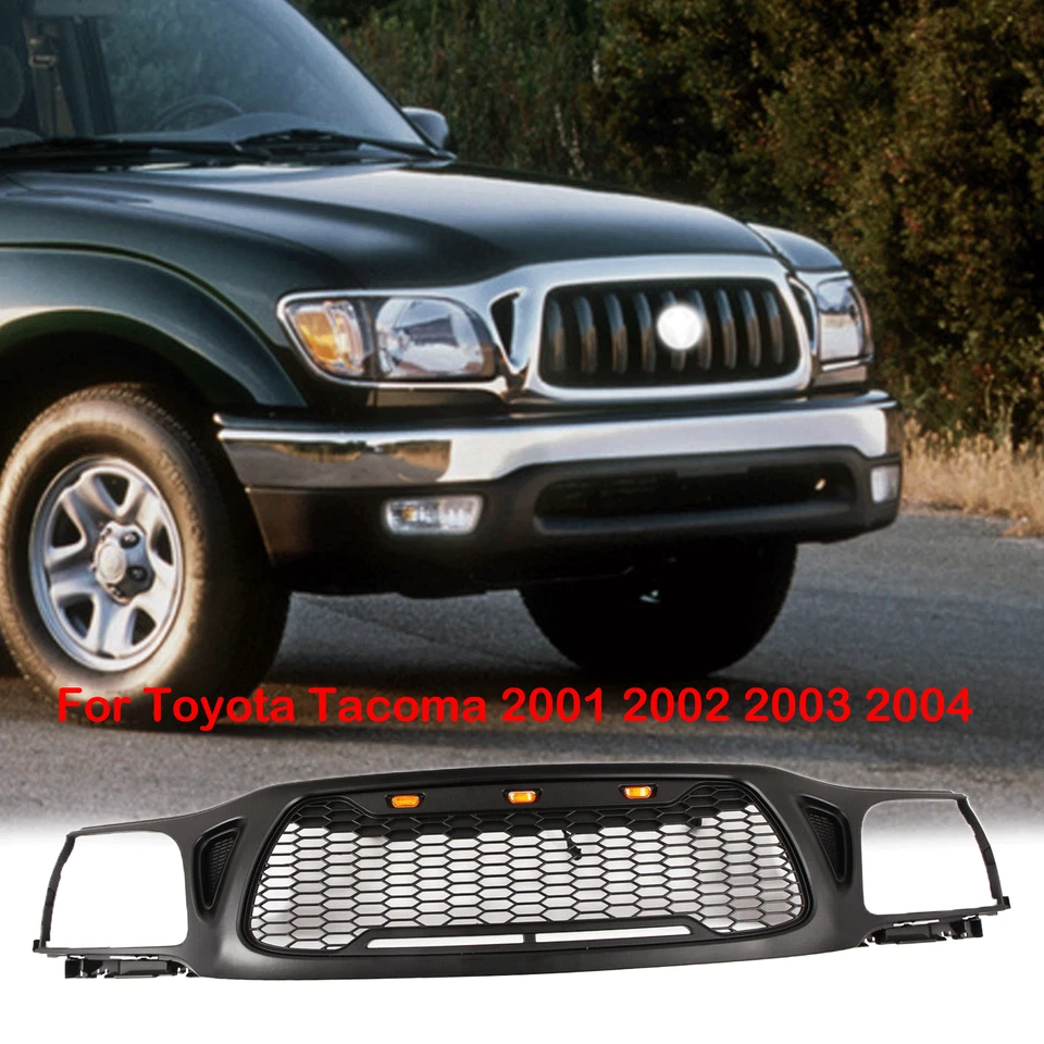 Grille Front Bumper with Black With Led Light Fits for Toyota Tacoma 2001-2004 - Image 2 of 4