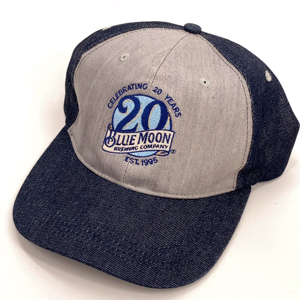 Blue Moon Brewing Company 20 Years Hat Denim Jean Snapback