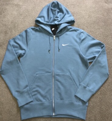 nike club fleece hoodie cerulean