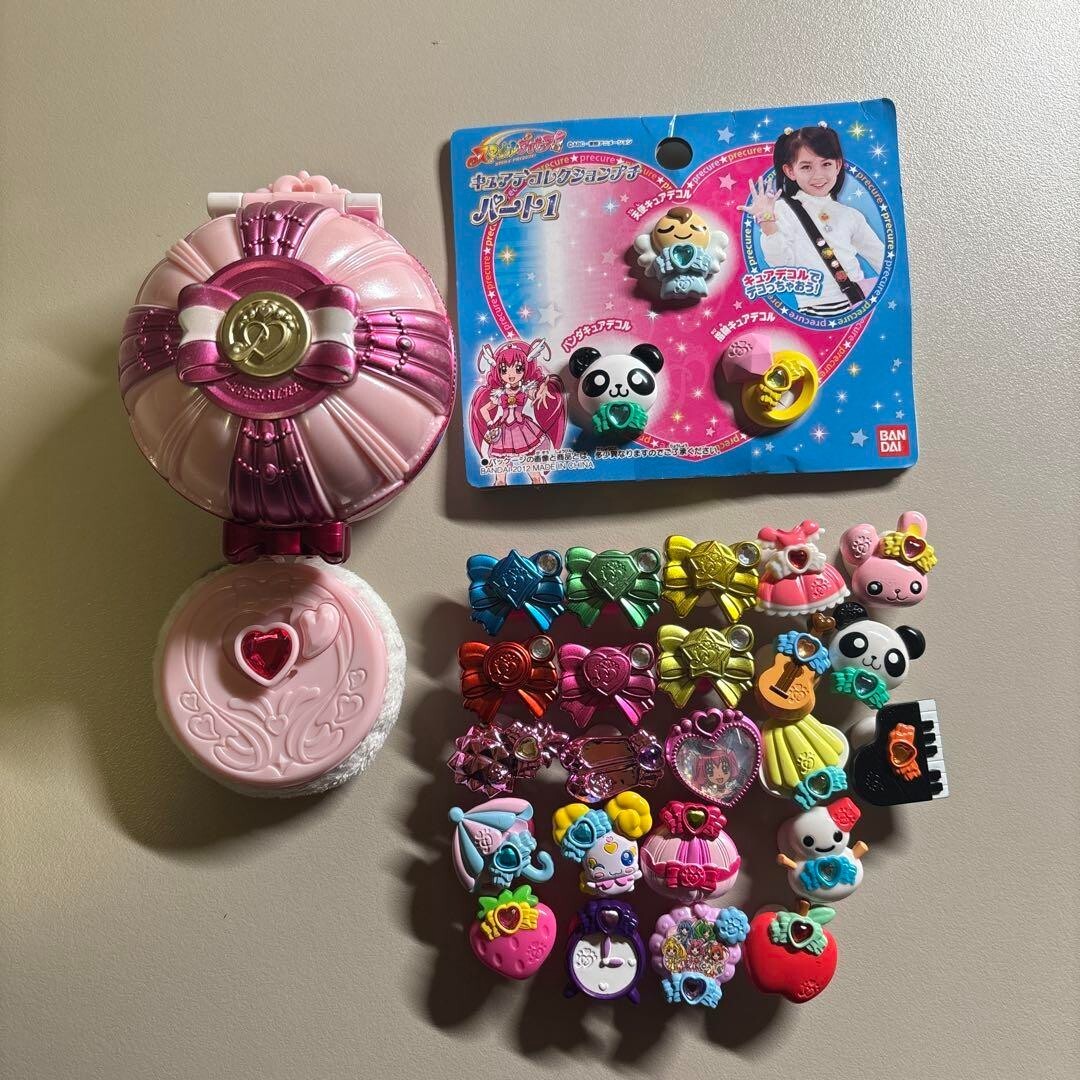 Glitter force Smile Precure Toy Set Compact Charm Working Rare