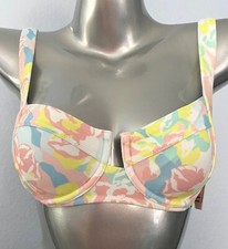 Victoria's Secret Nwt Full Coverage White Pastel Unlined Bikini Swim Top