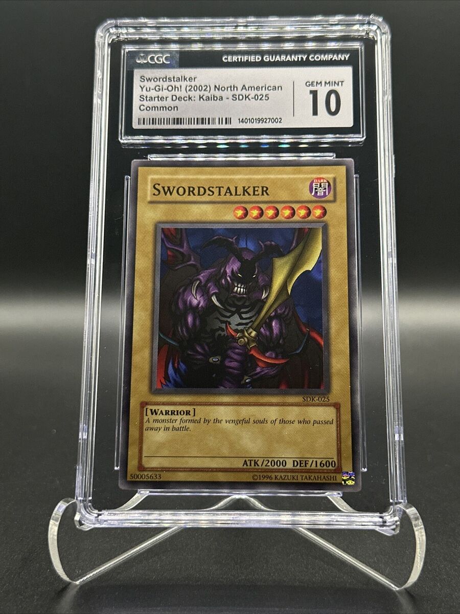 Swordstalker, Yu-Gi-Oh!, 2002, SDK-025, CGC Grade Gem Mint Swordstalker, Yu-Gi-Oh!, 2002, SDK-025, CGC Grade Gem Mint