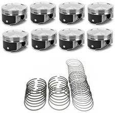 SILVOLITE Hypereutectic Dish Pistons+MOLY Rings 1999-2004 Chevy 6.0L PRESS .030