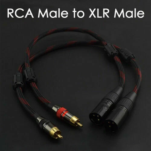 Coppia Cavo Segnale Audio HiFi Rame RCA a XLR Femmina/Maschio per MIC/Amplificatore - Foto 2 di 22