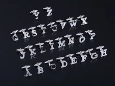 Initial Letter Monogram Stainless Steel Dress Shirt 1 Pair Cuff links USA Seller