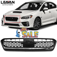 Front Bumper Upper Grille for Subaru WRX STI 2015-2017 Grill Black Mesh