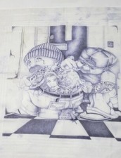 Original Prison art On Cloth Tattoo Themed 90s-2000s Era Rare OOAK one ofa kind 