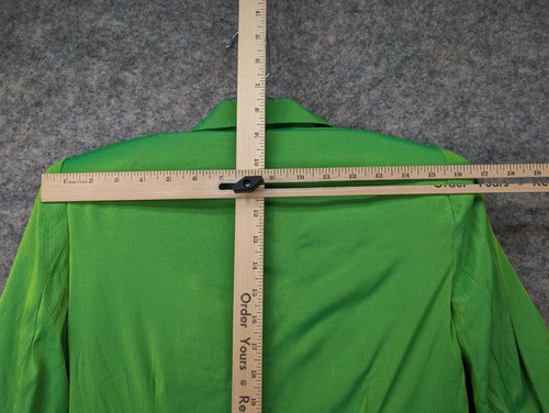 Nasty Gal Collection Blazer Jacket Womens 4 Neon Green Oversized Shoulder pads - Photo 9/16
