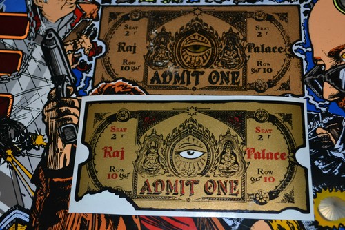 Last Action Hero Pinball Machine Golden Ticket Replacement Decal High Quality! - Picture 2 of 3