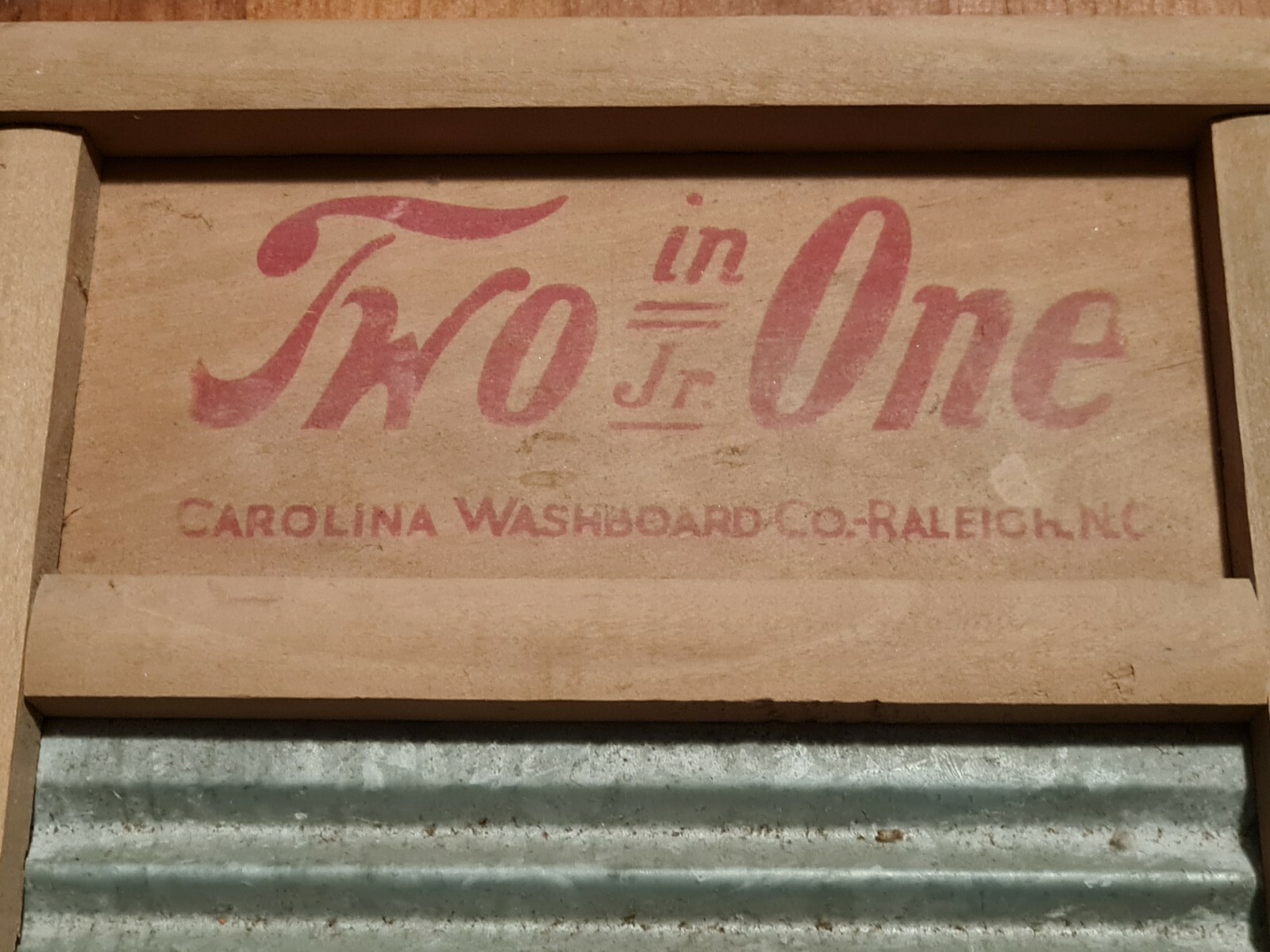Carolina Washboard Co Raleigh NC TWO IN ONE JR Washboard eBay