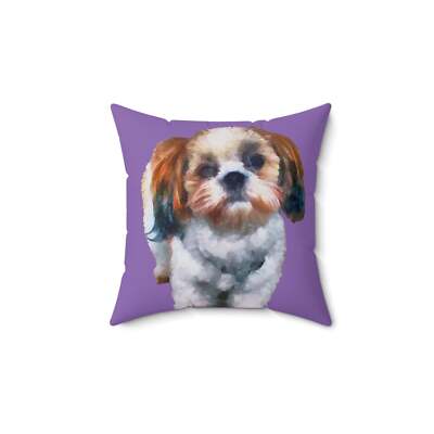 Shih-Tzu Spun Polyester Throw Pillow