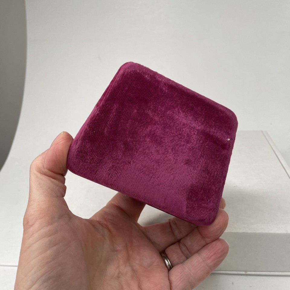 VTG Purple Velvet Jewelry Gift Presentation Display Box Only Bracelet