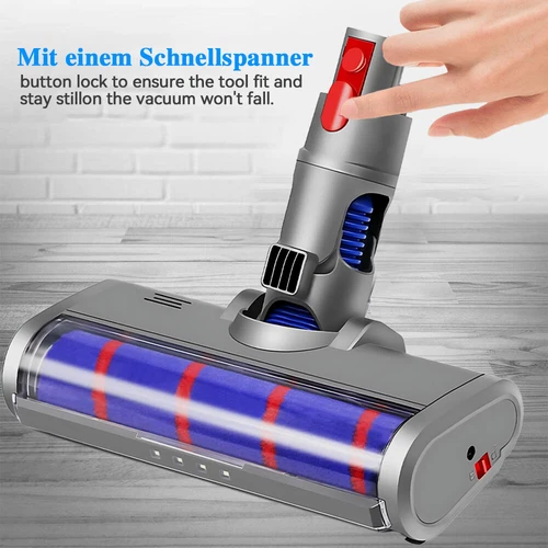 Bürste für Dyson V7 V8 V10 V11 Bodenbürste Staubsauger Bodendüse mit LED - Foto 9 di 15