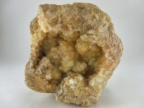 Sparkling 4.5" Natural Golden Crystal Quartz Cluster Geode Healing Energy 2.1LB
