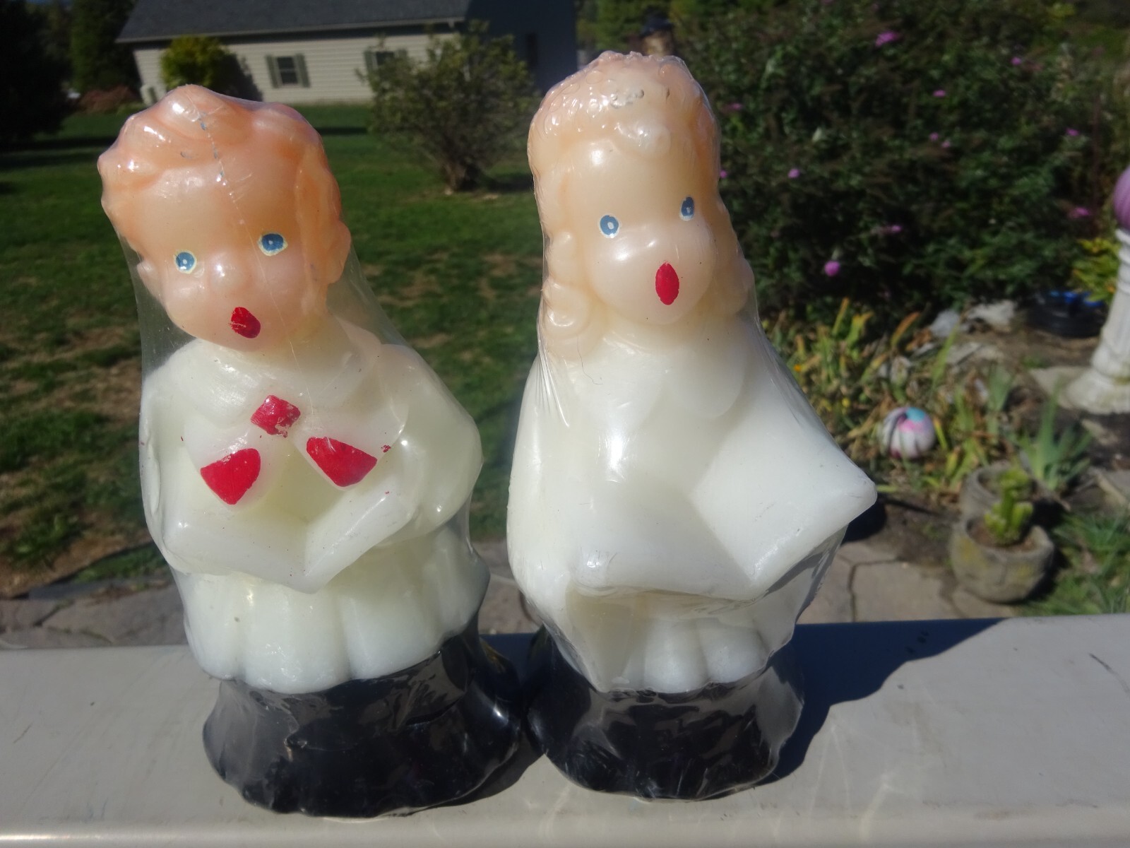 2 The Vermont Country Store ? Boy & Girl 7" Carolers Candles Gurley