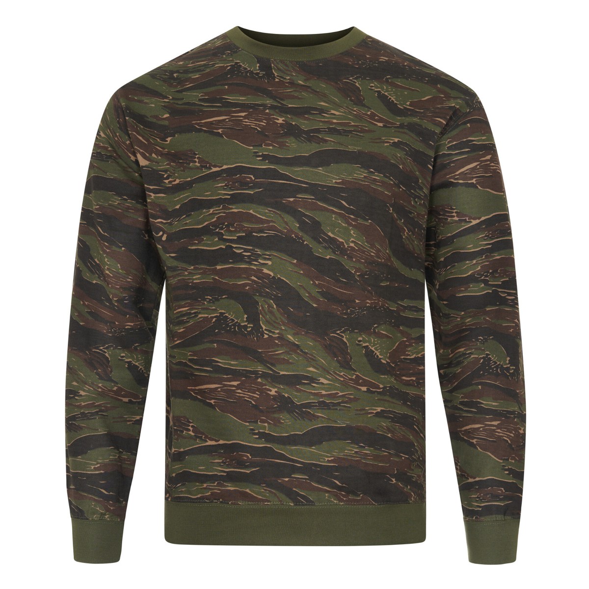 Army Jumper Combat Sweatshirt Tactical Sweater Tiger Camo Long Shirts  Camouflage