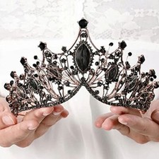 4 Colors Baroque Crown Gothic Princess Queen Tiara Headband Crystal Headband