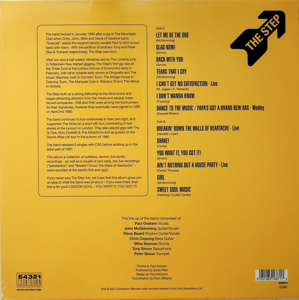 THE STEP London Soul You Want It You Got It! LP (NEW** 2022 Vinyl) 'Best of' MOD - Image 3 of 3