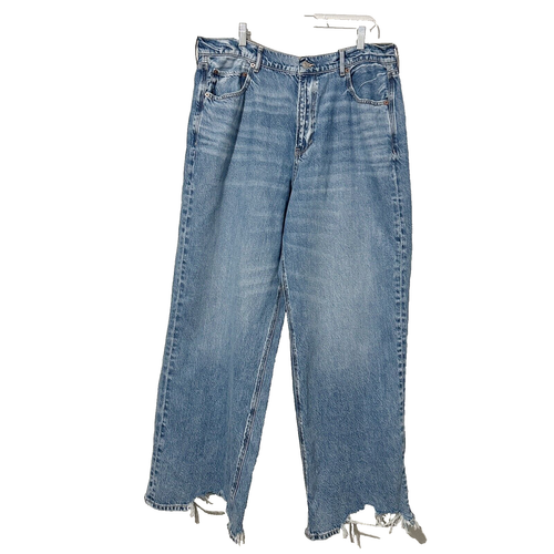 American Eagle Jeans Womens 18 Dreamy Drape Super High Rise Baggy Wide Leg