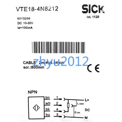 100% Test SICK VTE18-4N8212 Photoelectric Proximity Sensor ,NPN ,NewKd