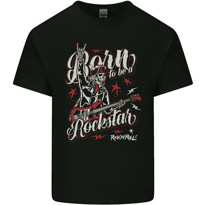 Born To Be A Rockstar Divertente Musica Rock Chitarra Uomo Cotone T-Shirt - Foto 9