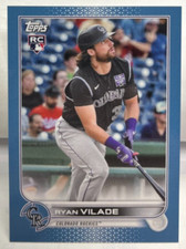 Ryan Vilade 2022 Topps Mini RC #586 - Blue Parallel #'d 2/10 - Colorado Rockies