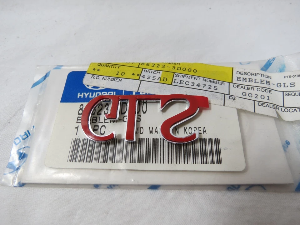 Emblema Hyundai Sonata GLS para maletero trasero 2002-2003 símbolo logotipo genuino OEM Foto 3 de 3