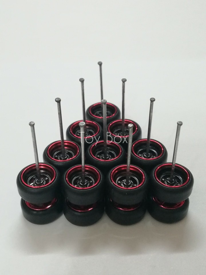 KICARMOD 1/64 Rubber Tires & Diecast Car Wheels for 1:64