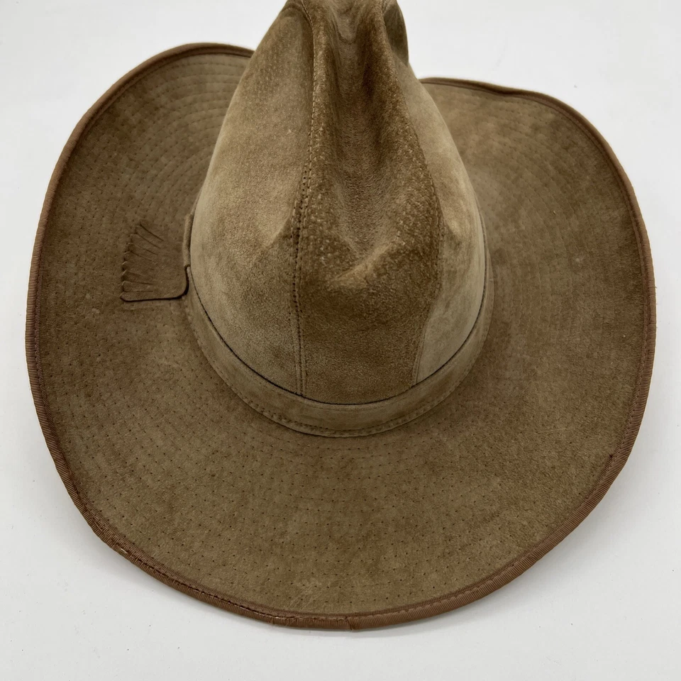Sombrero de Vaquero Stetson Vintage Western Talla 6-7/8 Largo Ovalado Fieltro Tam Foto 3 de 4