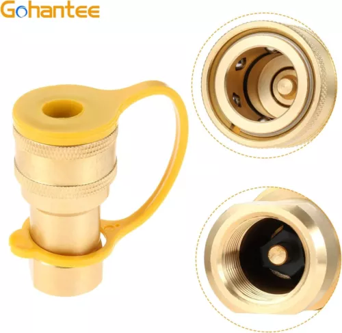 1/2" Natural Gas Propane Quick Connect Adapter Disconnect Connector Brass Adapte - Picture 3 of 15