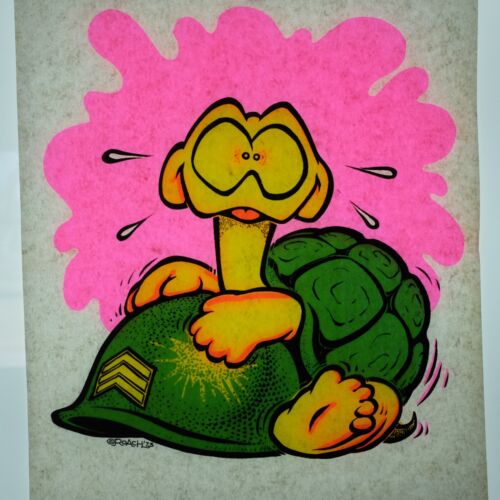 Authentic VINTAGE Army Turtle Heat Transfer Iron On