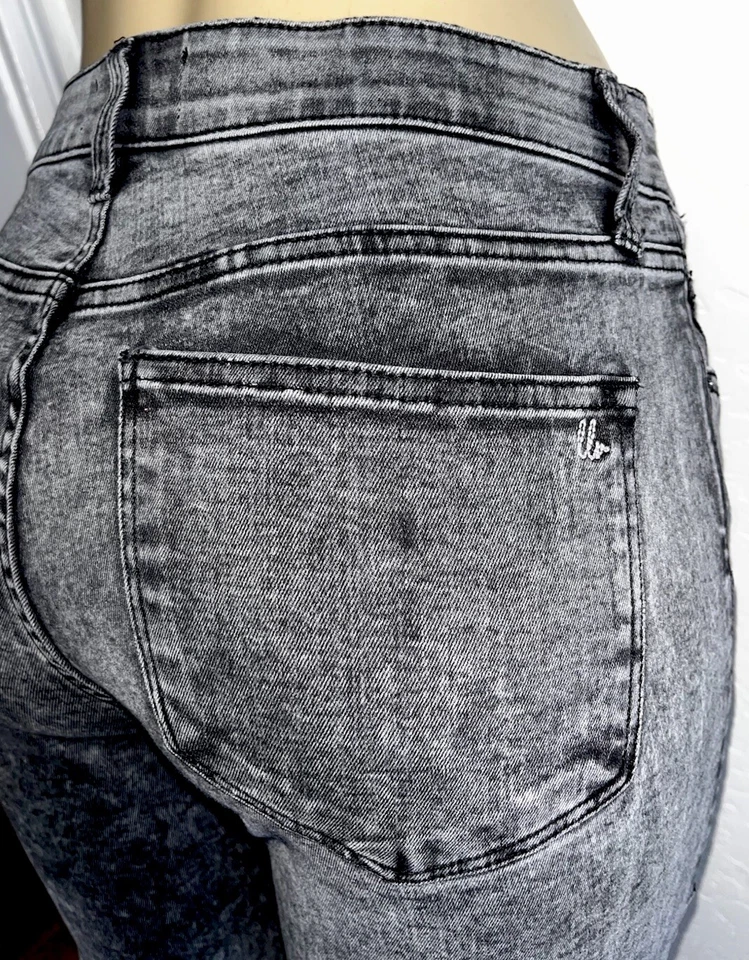 Jeans Lularoe ajustados al tobillo cintura mágica adelgazantes-lavado ácido negro-talla 28 6 LKNU! Foto 2 de 4