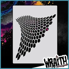 Bee Curve - Reusable Airbrush Stencil Template