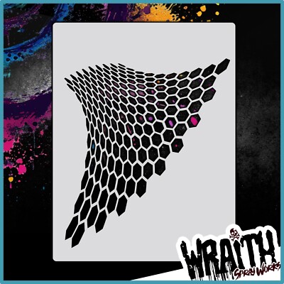 Bee Curve - Reusable Airbrush Stencil Template