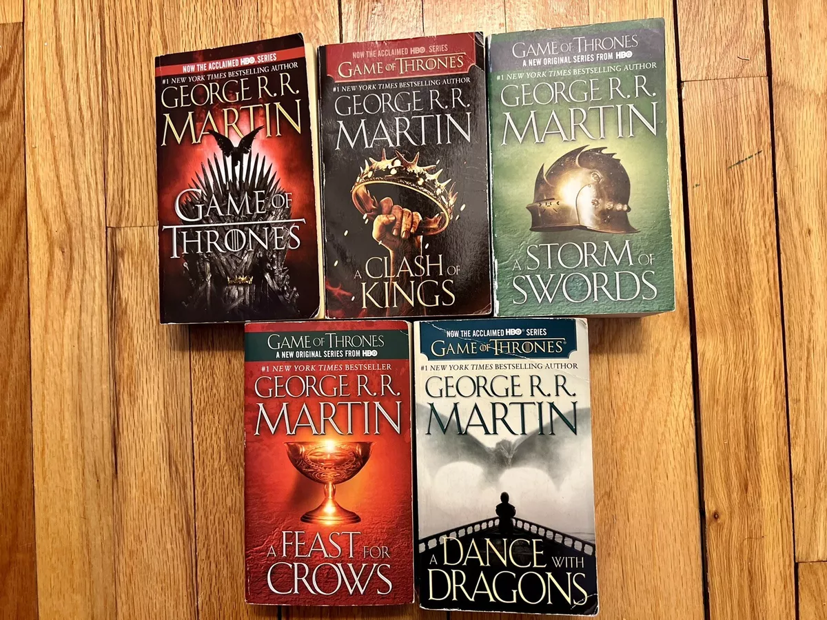 Lot of 5 (1-5) GAME OF THRONES book Series, George R.R. Martin Very Good