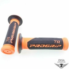 Progrip 732 Griffe orange Griffgummi Satz für Roller Motorrad 22mm 24mm