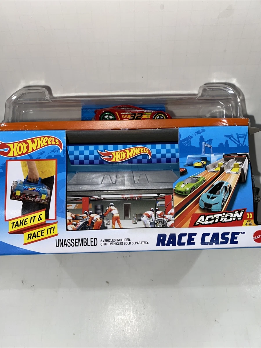 Hot wheels race case track set discount