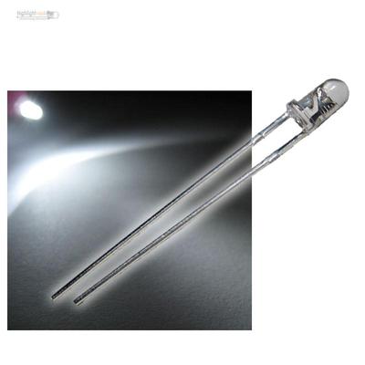 50 LEDs 3mm BLINKEND WEISS LED klar FLASHING Alarmdummy