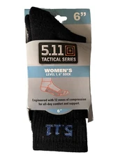 5.11 TACTICAL WOMENS 6” LEVEL 1 SOCK 59185 NWT
