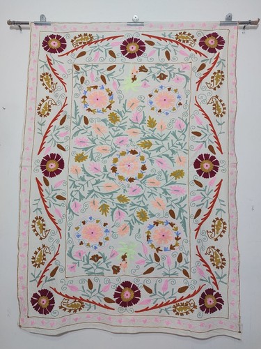 Indian Handmade Cotton  Embroidery Queen Quilt - Picture 1 of 4