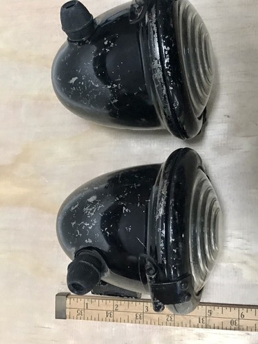 PAIR Model T Ford ?? CHEVY 1920’s Headlights / Jefferson 911 Lenses LAMPS - Picture 14 of 23