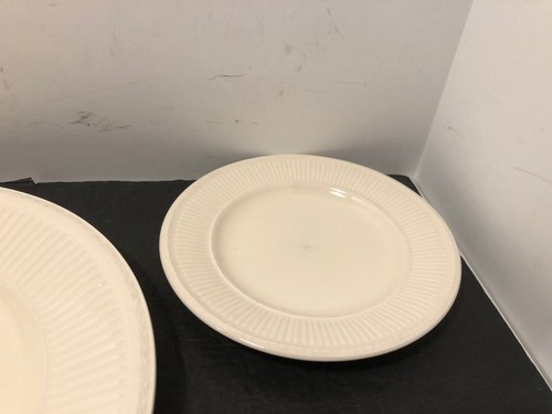 4 Piece Wedgwood Edme Place Setting Dinner Bread Cup Saucer Beige Ribbed England - Picture 4 of 6