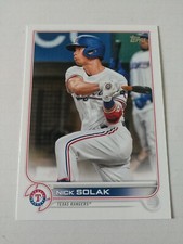 2022 Topps Series 1 Nick Solak Base Card Texas Rangers 