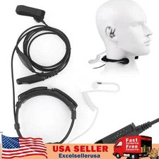 Throat Mic Headset Air Tube Fit for Baofeng UV-9R Plus BF-9700 BF-A58 UV-82WP UE
