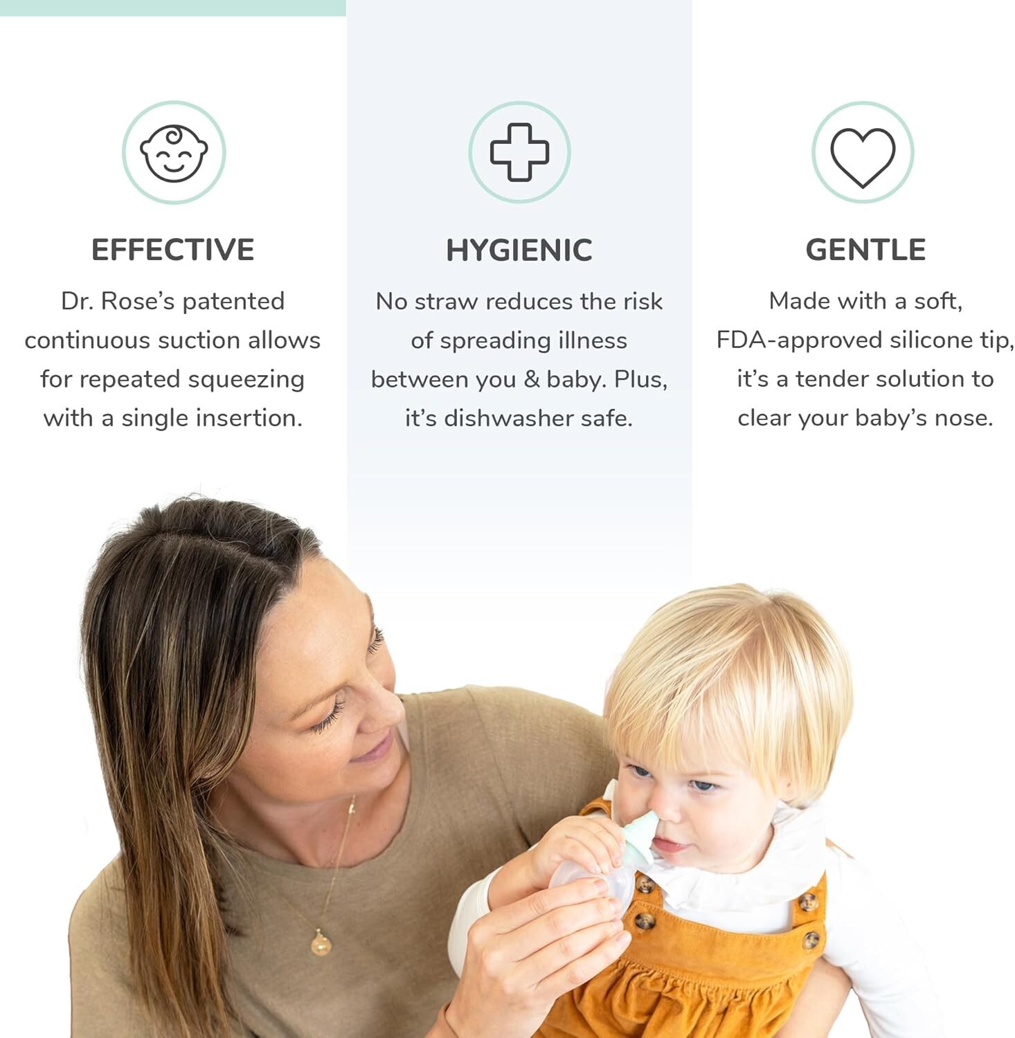Dr. Rose’s Baby Nasal Aspirator – Dual Suction Snot Remover for Kids & Infants